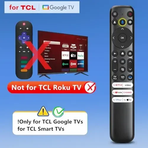 Voice Remote for TCL-Google-TV-Remote Control Replacement,RC813 Compatible with TCL Smart TVs QM8/QM7/S5/S4/S3/Q7/Q6/Q5 Series with Voice Function - 3