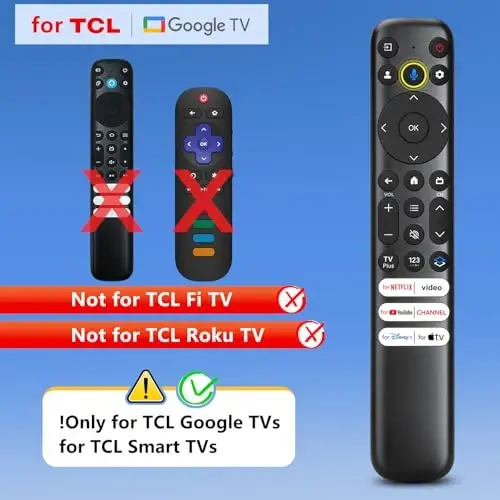 Voice Remote for TCL-Google-TV-Remote Control Replacement,RC813 Compatible with TCL Smart TVs QM8/QM7/S5/S4/S3/Q7/Q6/Q5 Series with Voice Function - OMAIC