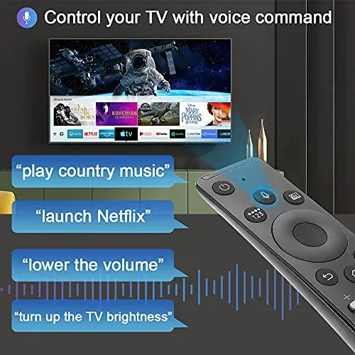 Voice Replacement for Samsung-Smart-TV-Remote, for All Samsung 2016-2025 Series Smart TVs with Voice Function - 2