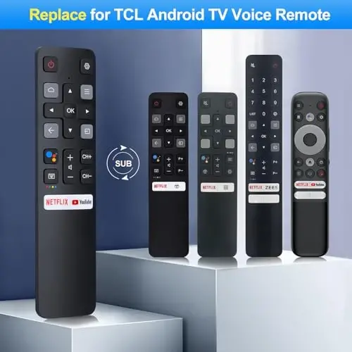 Voice Replacement for TCL-Android-TV-Remote,New Upgraded RC802V for TCL Smart TVs with Google Voice Function - 2