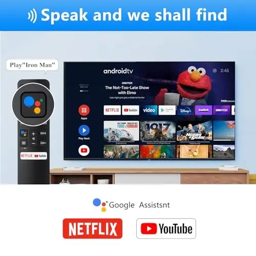 Voice Replacement for TCL-Android-TV-Remote,New Upgraded RC802V for TCL Smart TVs with Google Voice Function - 4