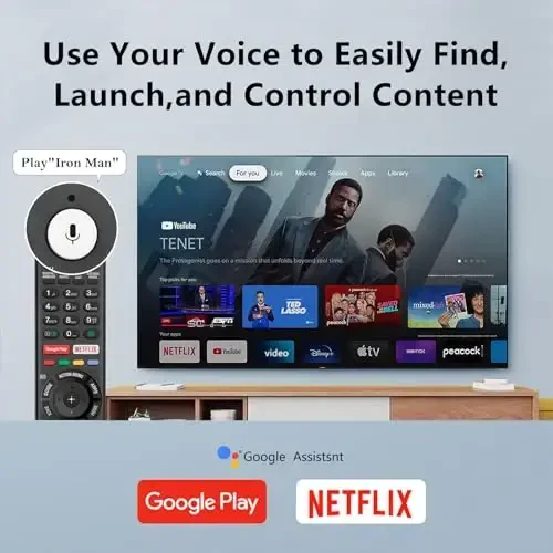 Voice Replacement Remote Control for Sony-Bravia-TVs，for All Sony 4K UHD LED LCD HD Smart TVs. 1-Year Warranty. - 4