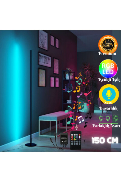 Voice Stick - Ovoz va Musiqaga Sezgir - Masofadan boshqariladigan - Xona Yoritish Tizimi Full RGB - Ko'p Funktsiyali 150 sm - NEEKO