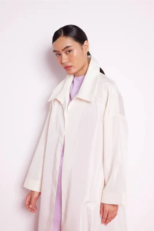 Volan Detaylı Kaftan Ekru-Ekru - 3