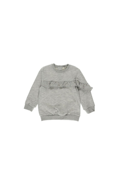 Volan Detaylı Kız Bebek Sweatshirt - 4