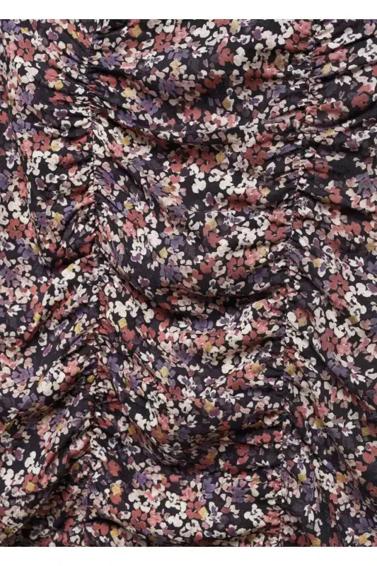 Volanli naqshli ko'ylak - Pushti - 5