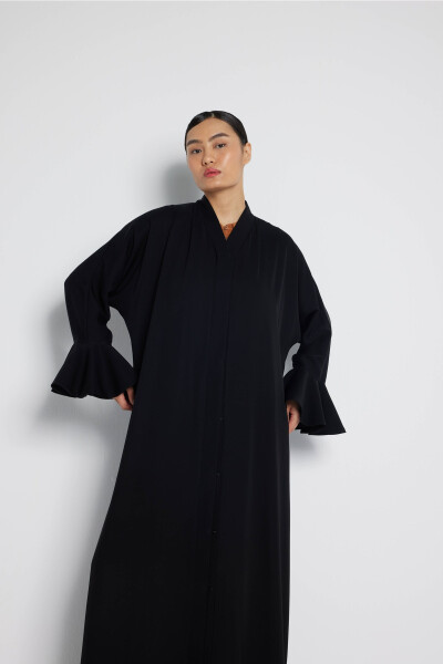 Volanli Yengli Abaya Qora - NUUM DESIGN (1)