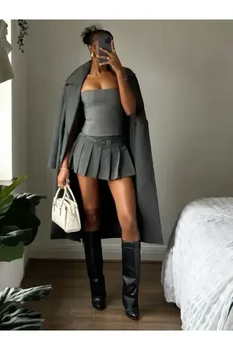 Volante Detailed Black Women's Heeled Boots with Dust Cover - Black - 6