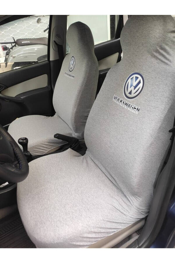 Volkswagen Passat Jetta Golf Polo Grey Car Seat Cover 4 Pieces Ser-0047 - 1