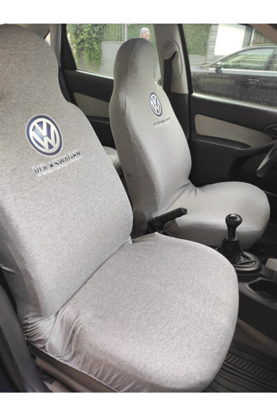 Volkswagen Passat Jetta Golf Polo Grey Car Seat Cover 4 Pieces Ser-0047 - 2