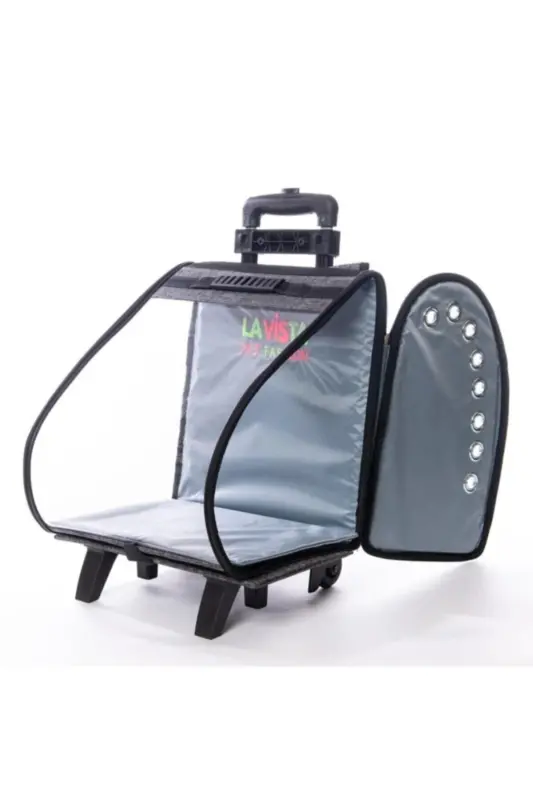 Volmin Petshop Cat Dog Wheeled Castle Suitcase 36x27x41h-GRAY - 5