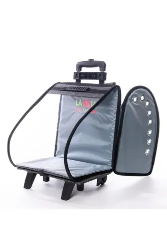 Volmin Petshop Kedi Köpek Tekerlekli Kale Valiz 36x27x41h - GRİ - 5
