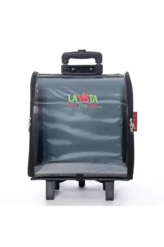 Volmin Petshop Kedi Köpek Tekerlekli Kale Valiz 36x27x41h-GRİ - 8