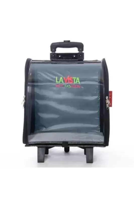Volmin Petshop Kedi Köpek Tekerlekli Kale Valiz 36x27x41h-GRİ - 8