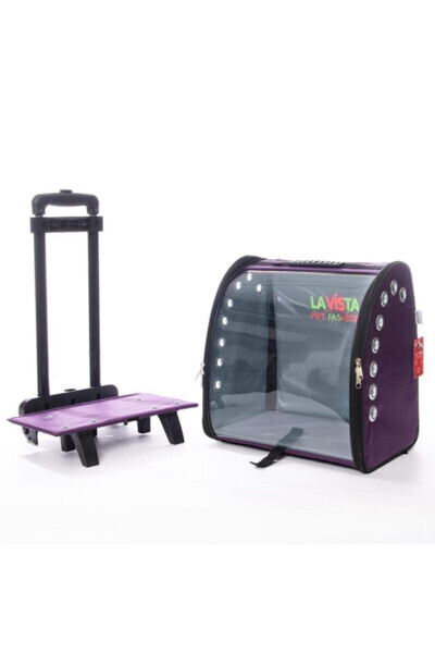 Volmin Petshop Mushuk It Itlar Uchun G'ildirakli Qal'a Chemodani 36x27x41h - LAVİSTA (1)