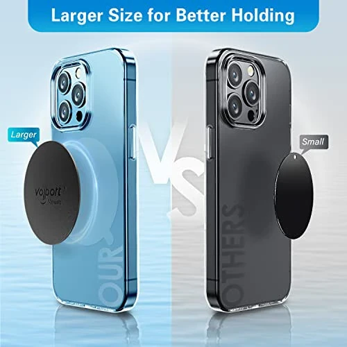 volport Metal Plate for Phone Magnet, 10 Pack MagicPlate with 3M Adhesive Replacement for Magnetic Phone Car Mount Holder & Cradle & Stand (Vent/CD/Windshield/Dashboard) - Rectangle and Round - 5