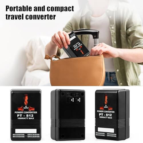Voltage Converter 110V to 220V Step-Up & Step-Down Power Two-Way Conversion Voltage Converter Transformer for Travel, RV, and Camping(Black, 100W) - 7