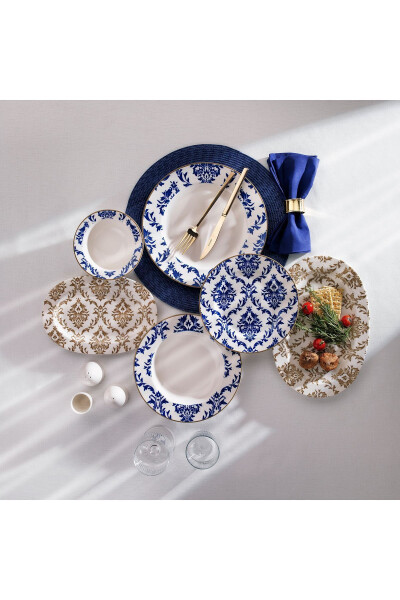 Volte Dinner Set 55 Pieces - Navy Blue - 1