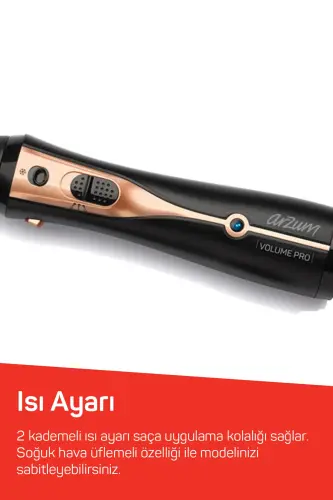 Volume Pro Hava Üflemeli Saç Şekillendirici AR5063 Düzleştirici Siyah - 4