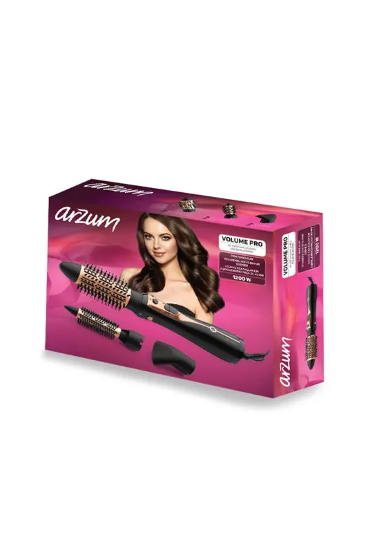 Volume Pro Hava Üflemeli Saç Şekillendirici AR5063 Düzleştirici Siyah - 6