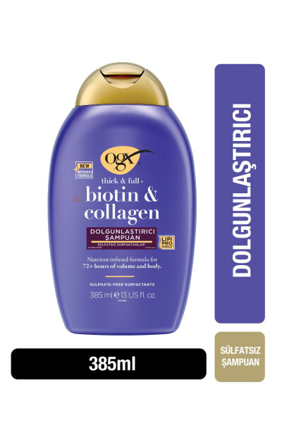 Volumizing Biotin & Collagen Sulfate-Free Shampoo 385 ml - 1