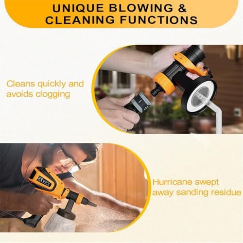 VONFORN Paint Sprayer, 700W HVLP Spray Gun with Cleaning & Blowing Joints, 4 Nozzles and 3 Patterns, Easy to Clean, for Furniture, Cabinets, Fence, Walls, Door, Garden Chairs etc. VF803 - 4