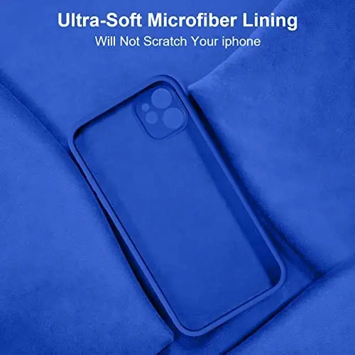 Vooii Compatible with iPhone 11 Case 6.1 inch, Soft Liquid Silicone with [Anti-Scratch Microfiber Lining] [Flat Edge] [Camera Protection] Shockproof Phone Case for iPhone 11 - Klein Blue - 1