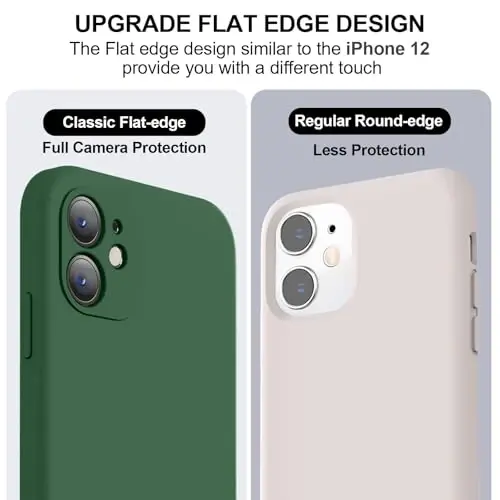 Vooii Compatible with iPhone 11 Case, Upgraded Liquid Silicone with [Flat Edges] [Camera Protection] [Soft Anti-Scratch Microfiber Lining] Phone Case for iPhone 11 6.1 inch - Green - 3