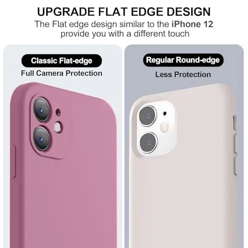 Vooii Compatible with iPhone 11 Case, Upgraded Liquid Silicone with [Flat Edges] [Camera Protection] [Soft Anti-Scratch Microfiber Lining] Phone Case for iPhone 11 6.1 inch - Lavender Purple - 3