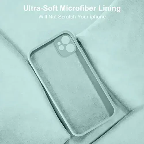 Vooii Compatible with iPhone 11 Case, Upgraded Liquid Silicone with [Flat Edges] [Camera Protection] [Soft Anti-Scratch Microfiber Lining] Phone Case for iPhone 11 6.1 inch - Mint - 6