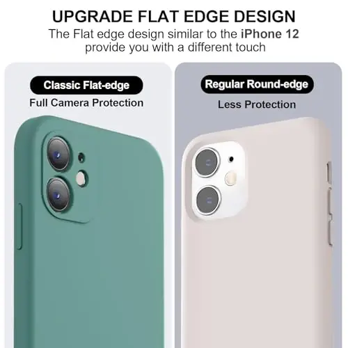 Vooii Compatible with iPhone 11 Case, Upgraded Liquid Silicone with [Flat Edges] [Camera Protection] [Soft Anti-Scratch Microfiber Lining] Phone Case for iPhone 11 6.1 inch - Pine Green - 3