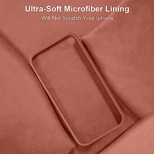 Vooii Compatible with iPhone 11 Pro Max Case, Upgraded Liquid Silicone with [Flat Edges] [Camera Protection] [Soft Anti-Scratch Microfiber Lining] Phone Case for iPhone 11 Pro Max - Caramel - 6