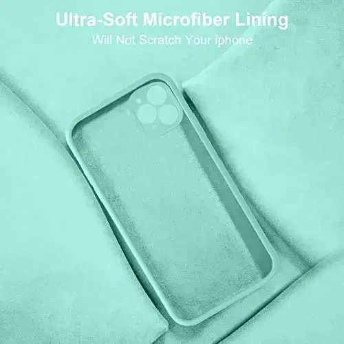 Vooii Compatible with iPhone 11 Pro Max Case, Upgraded Liquid Silicone with [Flat Edges] [Camera Protection] [Soft Anti-Scratch Microfiber Lining] Phone Case for iPhone 11 Pro Max - Sea Blue - 6