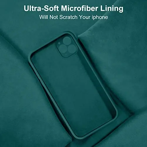 Vooii Compatible with iPhone 11 Pro Max Case, Upgraded Liquid Silicone with [Flat Edges] [Camera Protection] [Soft Anti-Scratch Microfiber Lining] Phone Case for iPhone 11 Pro Max - Teal - 1