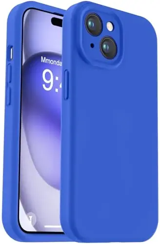 Vooii Compatible with iPhone 15 Case, Upgrade Defender Liquid Silicone, [Enhanced Camera Protection] [Soft Anti-Scratch Microfiber Lining] Shockproof Phone Case for iPhone 15 6.1 inch - Klein Blue - 1