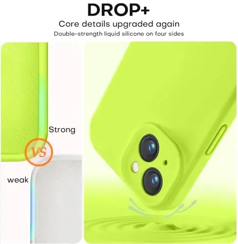 Vooii Compatible with iPhone 15 Plus Case, Upgrade Liquid Silicone [Enhanced Camera Protection] [Soft Anti-Scratch Microfiber Lining] Shockproof Phone Case for iPhone 15 Plus 6.7