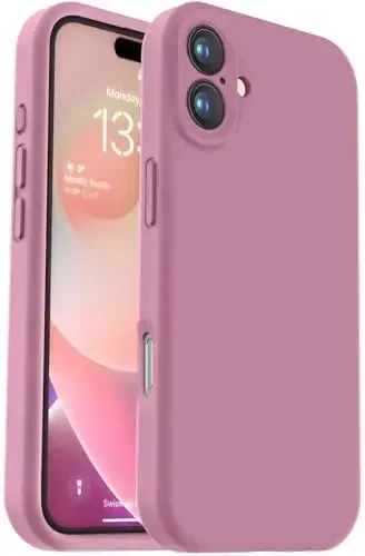 Vooii Compatible with iPhone 16 Case, Liquid Silicone Upgrade [Camera Protection] [Soft Anti-Scratch Microfiber Lining] Shockproof Phone Case for iPhone 16 6.1 inch - Lavender Purple - 1