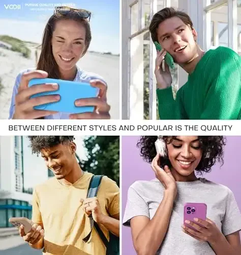 Vooii Compatible with iPhone 16 Pro Case, Liquid Silicone Upgrade [Camera Protection] [Soft Anti-Scratch Microfiber Lining] Shockproof Phone Case for iPhone 16 Pro 6.3 inch - Blue - 6