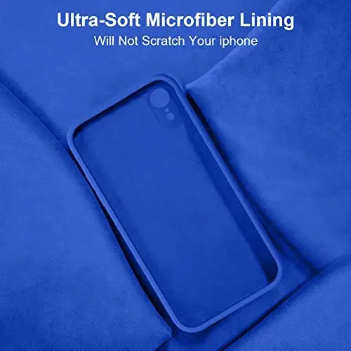 Vooii for iPhone SE Case 2022/3rd/2020,iPhone 8/7 Case, Upgraded Liquid Silicone with [Flat Edges] [Camera Protection] [Soft Anti-Scratch Microfiber Lining] Phone Case for iPhone SE - Klein Blue 