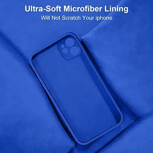 Vooii iPhone 11 Case 6.1 dyuym bilan mos keladi, yumshoq suyuq silikon [chizishga qarshi mikrofiber astar] [tekis qirra] [kamera himoyasi] zarbga chidamli telefon qutisi iPhone 11 uchun - Klein Blue - 6