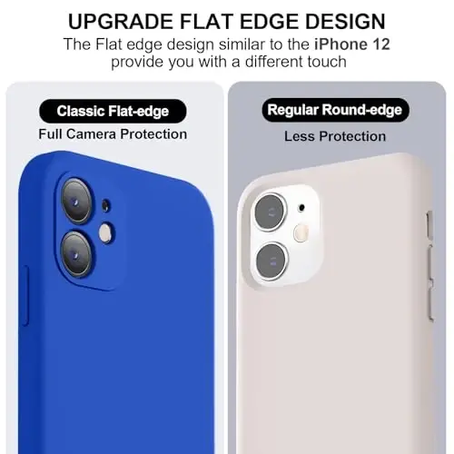 Vooii iPhone 11 Case 6.1 dyuym bilan mos keladi, yumshoq suyuq silikon [chizishga qarshi mikrofiber astar] [tekis qirra] [kamera himoyasi] zarbga chidamli telefon qutisi iPhone 11 uchun - Klein Blue - 3
