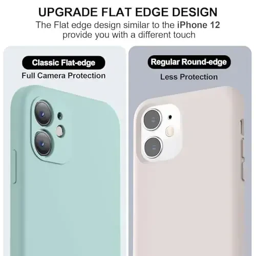 Vooii iPhone 11 g'ilofi bilan mos keladi, yangilangan suyuq silikon [Yassi qirralar] [Kamera himoyasi] [Yumshoq tirnalishga qarshi mikrofiber astar] iPhone 11 6.1 dyuym uchun telefon g'ilofi - Mint - 3