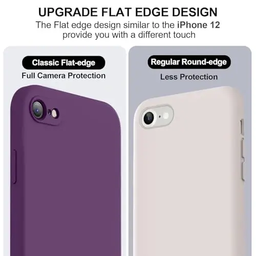 Vooii iPhone 11 g'ilofi bilan mos keladi, [Yassi qirralar] bilan yangilangan suyuq silikon [Kamera himoyasi] [Yumshoq tirnalishga qarshi mikrofiber astar] iPhone 11 6.1 dyuym uchun telefon g'ilofi - Uzum - 3
