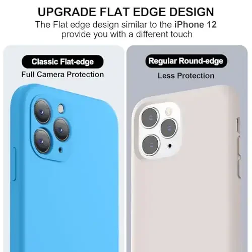 Vooii iPhone 11 Pro gʻilofi bilan mos keladi, [Yassi qirralar] [Kamera himoyasi] [Yumshoq tirnalishga qarshi mikrofiber astar] bilan yangilangan suyuq silikon iPhone 11 Pro 5.8 dyuym uchun telefon gʻilofi - Moviy - 3