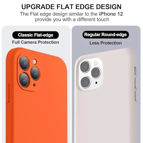 Vooii iPhone 11 Pro g‘ilofi bilan mos keladi, [Yassi qirralar] [Kamera himoyasi] [Yumshoq tirnalishga qarshi mikrofiber astar] bilan yangilangan suyuq silikon iPhone 11 Pro 5.8 dyuym uchun telefon g‘ilofi - Neon to‘q sariq - 3