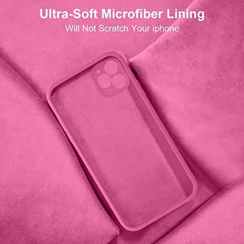Vooii iPhone 11 Pro g'ilofi bilan mos keladi, [Yassi qirralar] [Kamera himoyasi] [Yumshoq tirnalishga qarshi mikrofiber astar] bilan yangilangan suyuq silikon iPhone 11 Pro 5.8 dyuym uchun telefon g'ilofi - Pitaya - 6