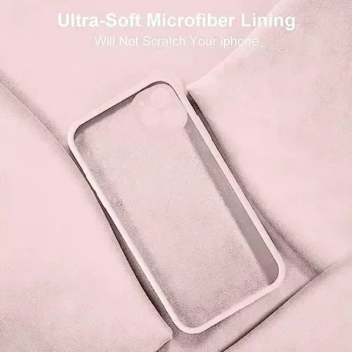 Vooii iPhone 11 Pro g'ilofi bilan mos, yangilangan suyuq silikon [Yassi qirralar] [Kamera himoyasi] [Yumshoq tirnalishga qarshi mikrofiber astar] iPhone 11 Pro 5.8 dyuym uchun telefon g'ilofi - Chalk pushti - 6