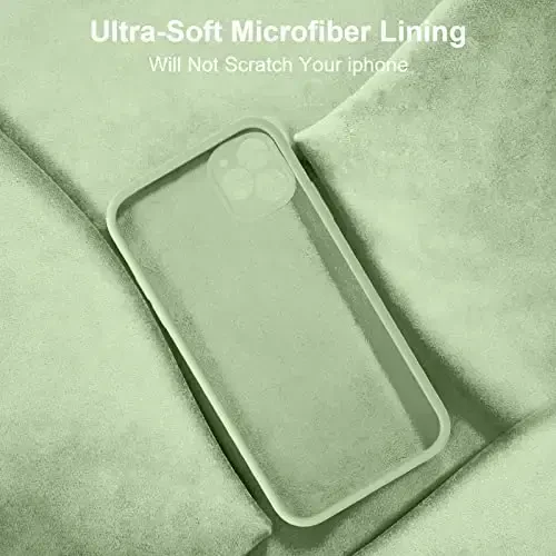 Vooii iPhone 11 Pro g‘ilofi bilan mos, [Yassi qirralar] [Kamera himoyasi] [Yumshoq tirnalishga qarshi mikrofiber astar] bilan yangilangan suyuq silikon iPhone 11 Pro 5.8 dyuym uchun telefon g‘ilofi - Matcha - 6
