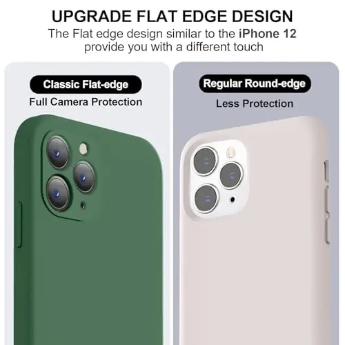 Vooii iPhone 11 Pro Kılıf ile Uyumlu, [Düz Kenarlar] [Kamera Koruması] [Yumuşak Çizilmez Mikrofiber Astar] ile Yükseltilmiş Sıvı Silikon Telefon Kılıfı, iPhone 11 Pro 5.8 inç için - Yeşil - 3