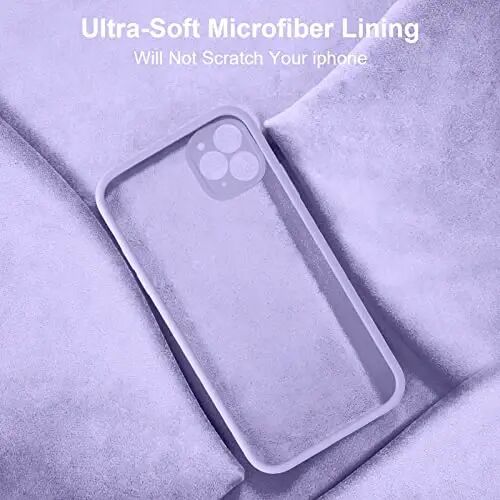 Vooii iPhone 11 Pro Kılıfı ile Uyumlu, [Düz Kenarlar] [Kamera Koruması] [Yumuşak Çizilmez Mikrofiber Astar] ile Geliştirilmiş Sıvı Silikon Telefon Kılıfı iPhone 11 Pro 5.8 inç için - Açık Mor - VOOII